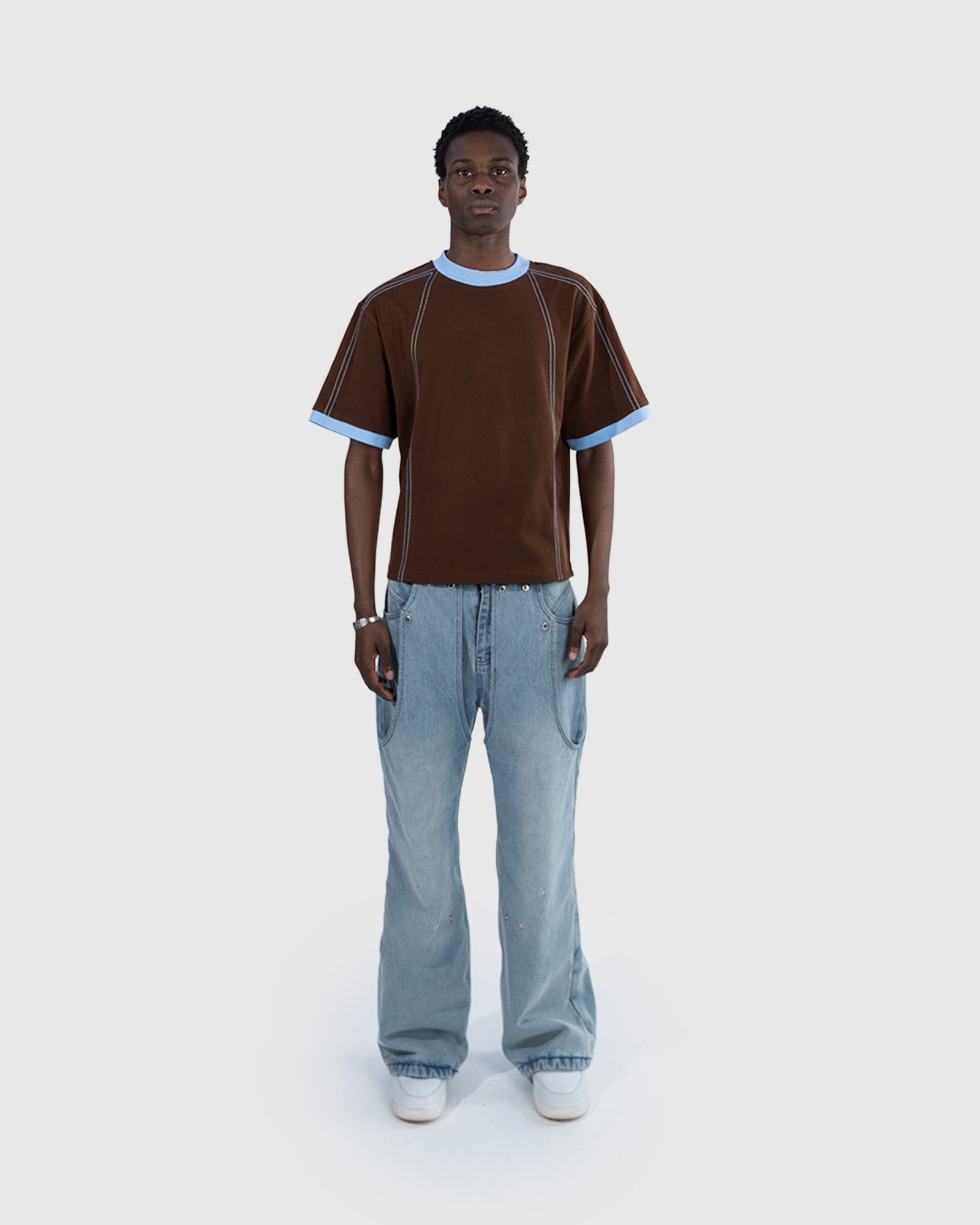 Brown & Blue Set - Tee