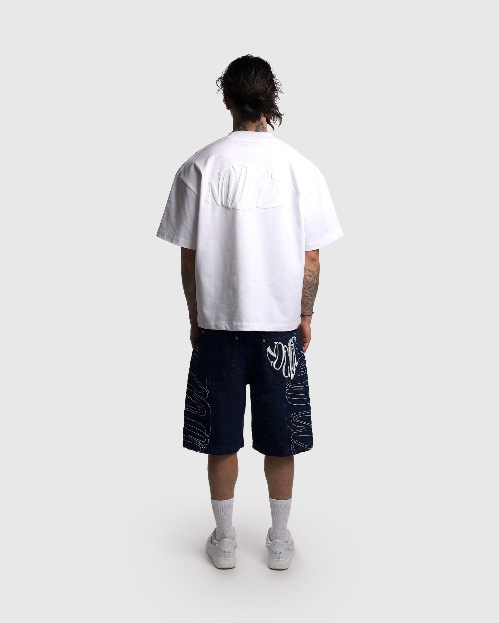 Raw Blue Link Jorts