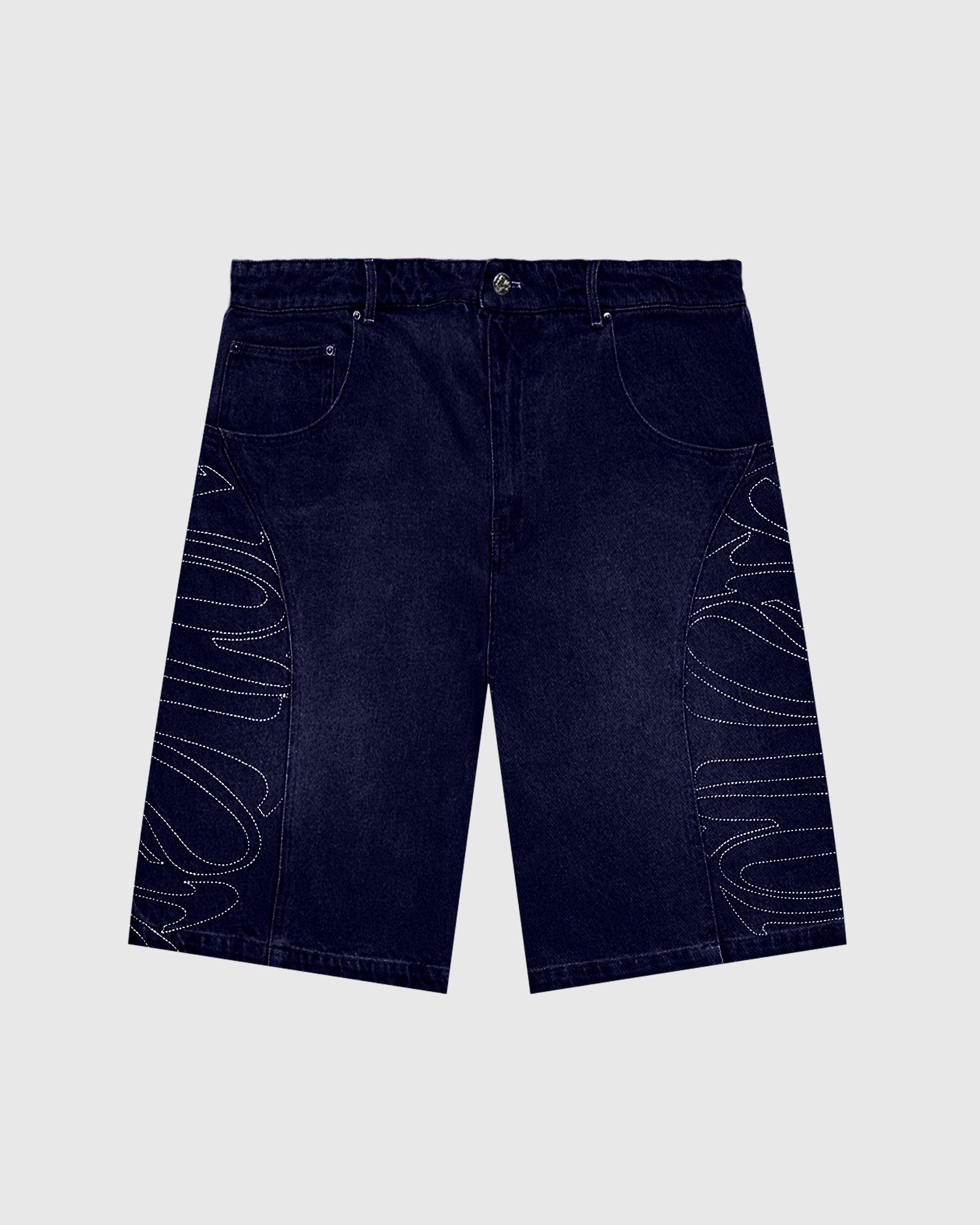 Raw Blue Link Jorts